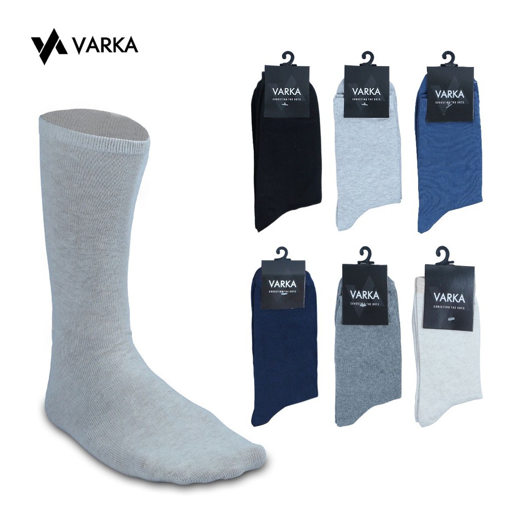 Kaos Kaki Pria Varka Socks V 128 Kaos Kaki Kerja Kantor Sekolah  Kasual Bahan Spandek warna Random