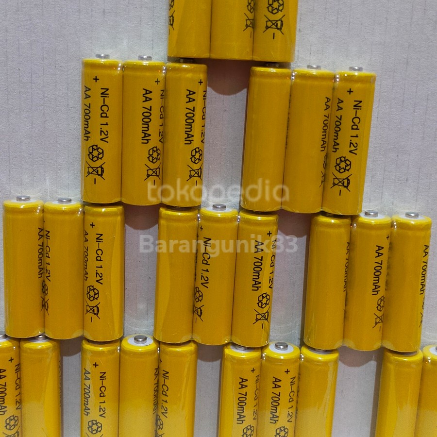 Barangunik2021-Baterai Kuning isi 3 RECHARGER AA 700mAH/Baterai Cas AA Kuning isi 3