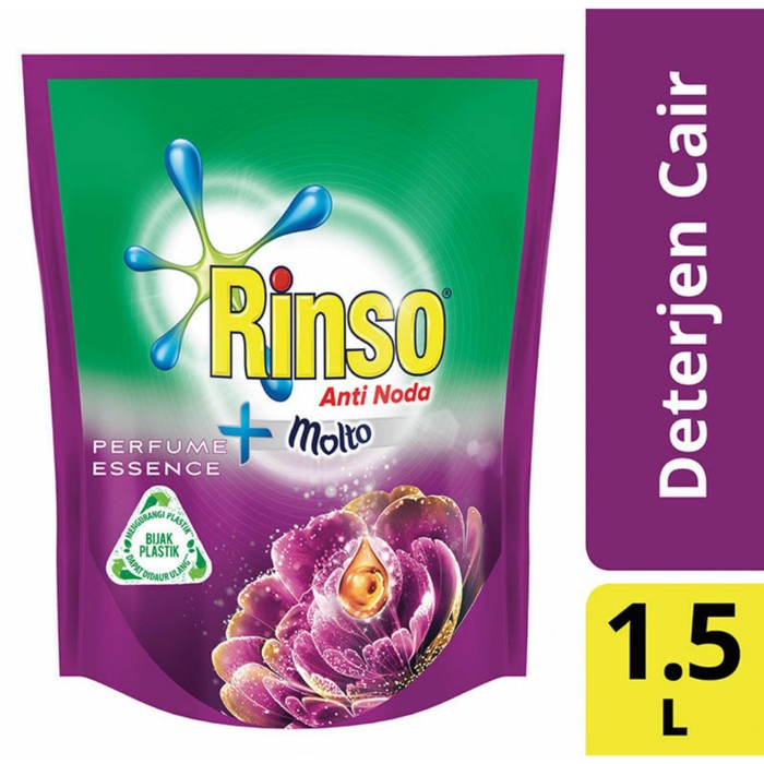 Rinso Molto Detergen Cair 1,5 Liter Perfume Essence / Rose Fresh