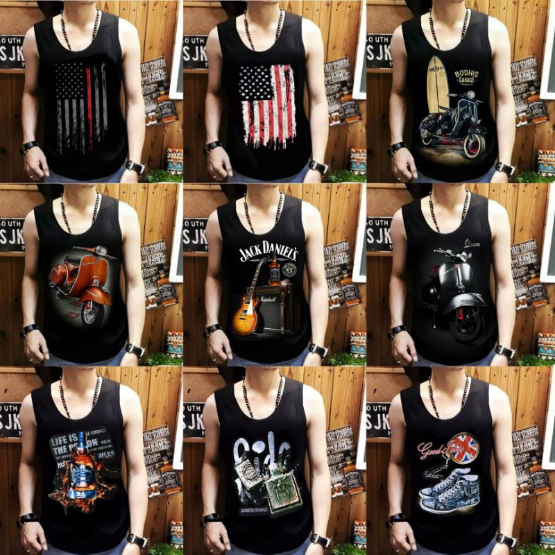 Yc Collection / Singlet Pria Kaos Pria Kaos Buntung santai