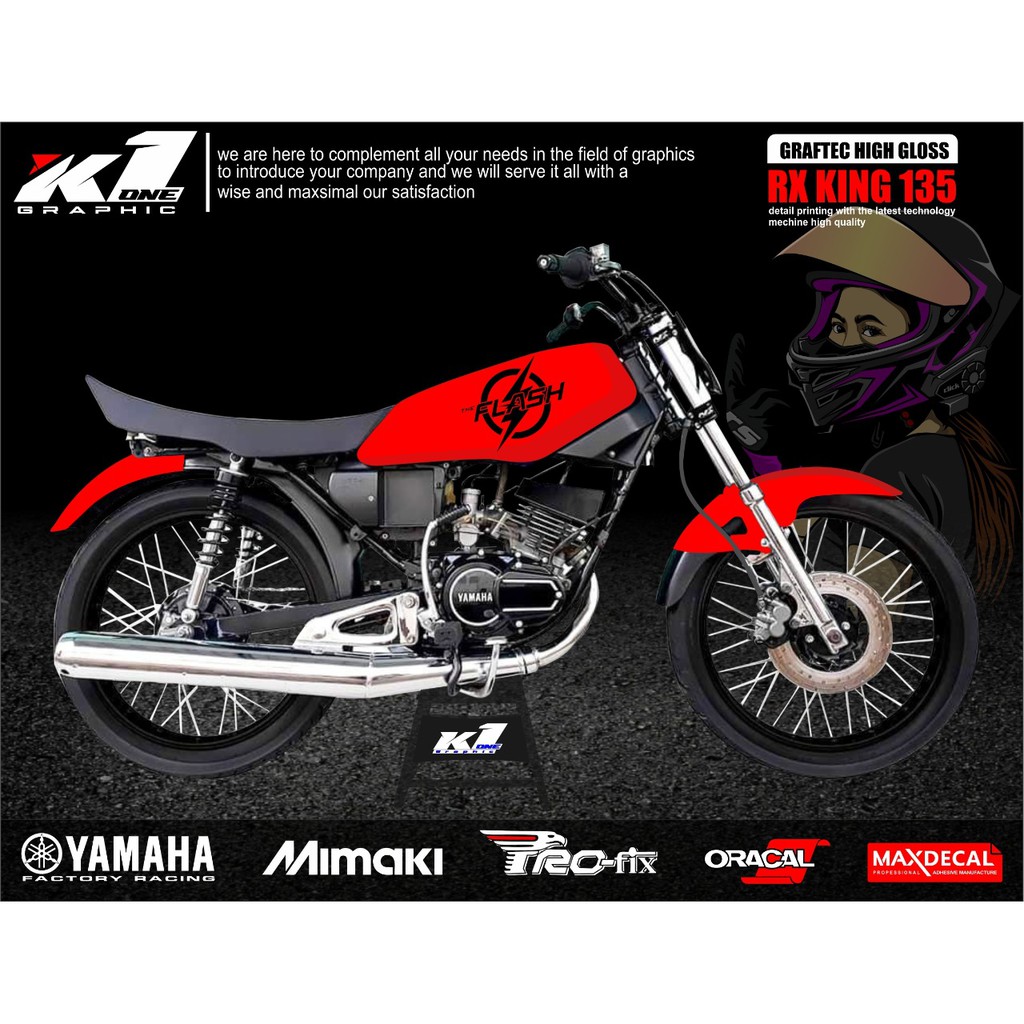 Sticker Cutting Rx King Striping Rx-King Harga Ternurah Sticker Motif Flash