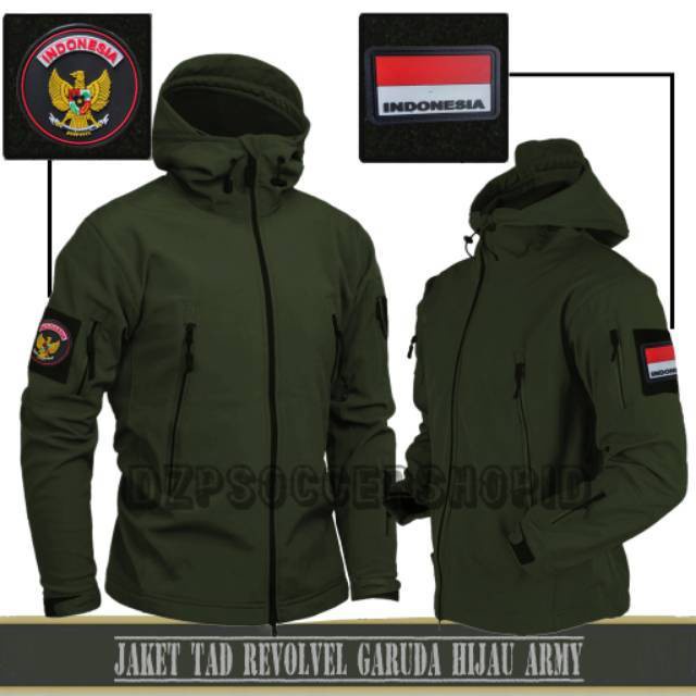 Jaket TAD Army Tactical Anti Air Free Logo Indonesia Garuda Jaket Bravo