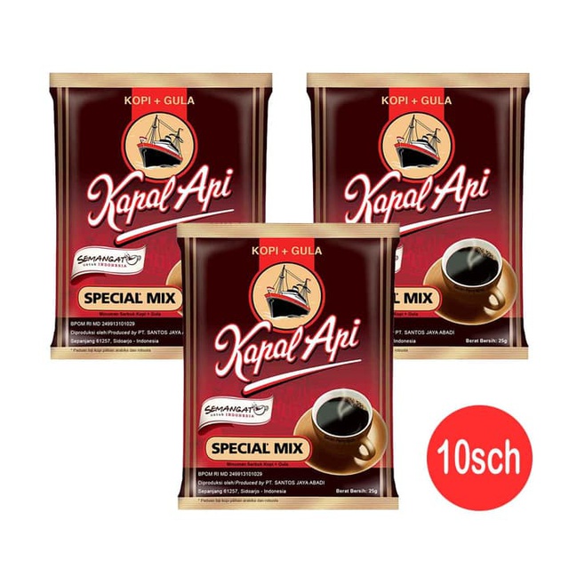 

Kopi Kapal Api Special Mix 1 dus isi 120 pcs / 2in1 Kopi + Gula