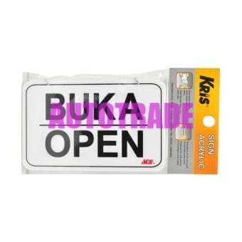 

KRIS SIGN ACRYLIC LABEL STICKER ANODIZED STIKER BUKA DAN TUTUP