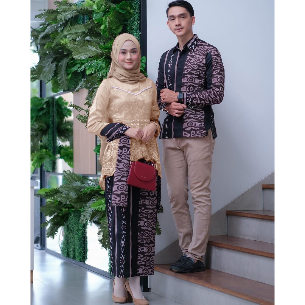 NEW ARRIVAL!! SHOPASHOP SOLO BATIK Couple Violeta Aplikasi Payet-Cream