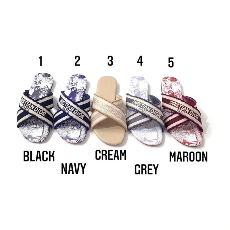 dior flat slippers