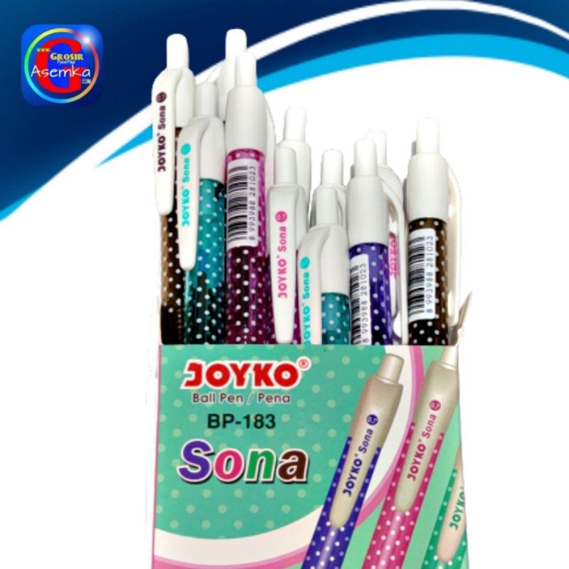 Bolpen Pulpen Pena Joyko BP-183 Sona 0.7 mm grosir 12pcs