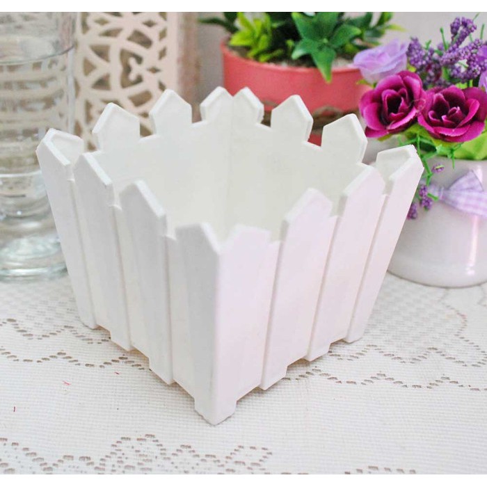 pot bunga pagar / vas bunga plastik / vas plastic fence flower KECIL Berkualitas