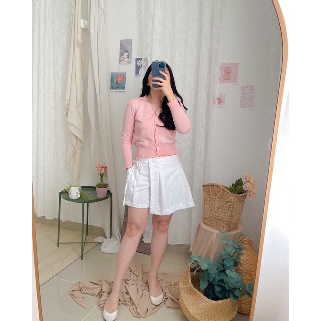 KANON - Miso Skort - Skort basic korean look aksen pita