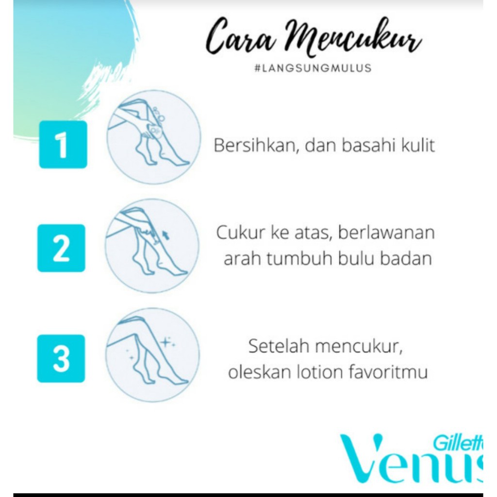 Gillete Venus Sensitive / Alat cukur wanita isi 3 Pisau Cukur Wanita