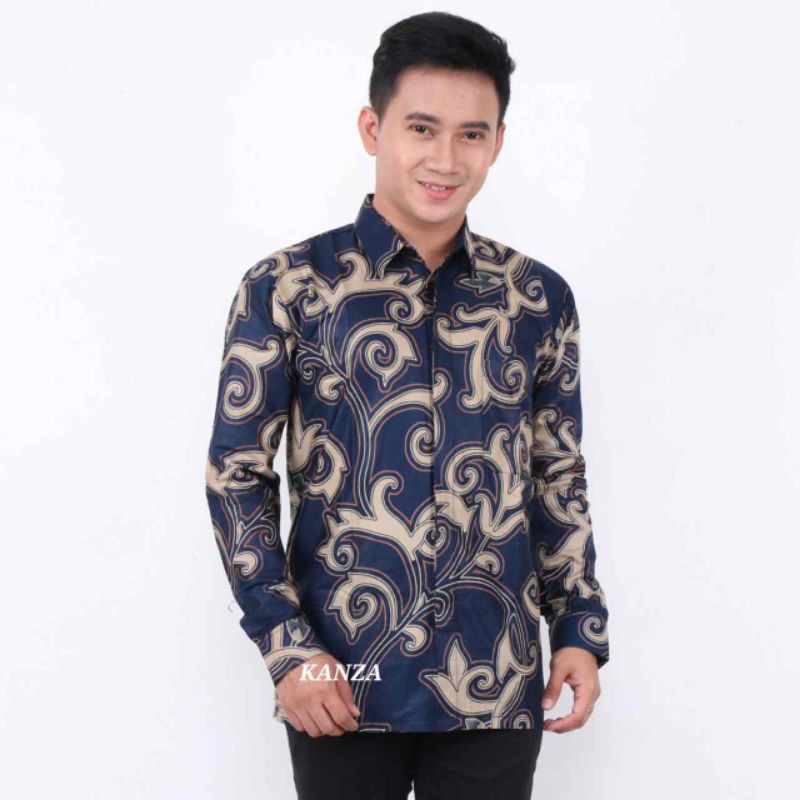 NEW ARRIVAL DISTRO BATIK PRIA BORDIR SOGAN HRB026 BATIKAF NOTOARTO BATIK IPNU-IPPNU HEM PRIA-Kmj kangkung navy