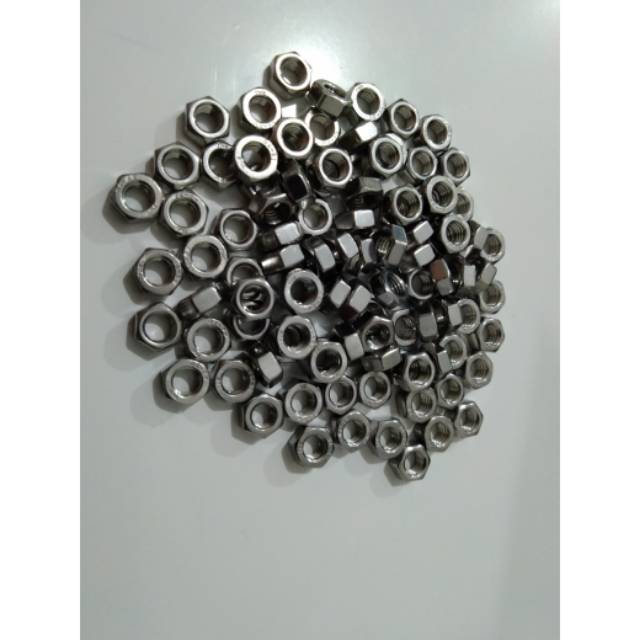 (isi 10pcs) Mur Atau Nut M5 Stainless Steel Ss304