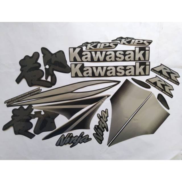 striping sticker Kawasaki ninja rr 2010 hitam