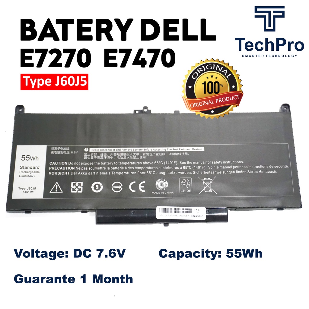 ORIGINAL BATERAI LAPTOP  DELL LATITUDE E7270 E7470