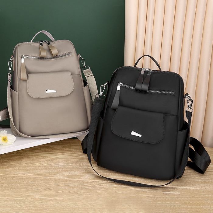 BJ31539 - BLACK/GRAY - TAS RANSEL PUNGGUNG BACKPACK NYLON RINGAN SERBAGUNA TAS WANITA FASHION IMPORT TERMURAH TERLARIS TERBARU BAGSTORE JAKARTA TAS BATAM LT1539 CR7580 BQ3312 JT09958