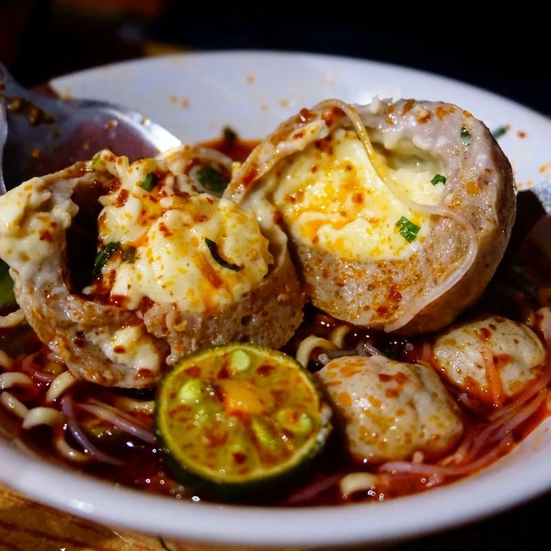 

Bakso Mozarella porsi kumplit bakso Mozarella