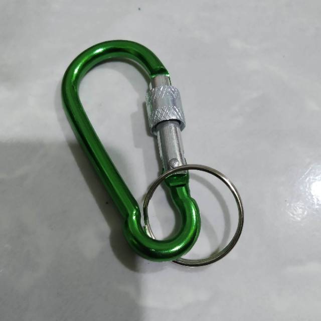 Ganci gantungan kunci Carabiner karabiner kait screw lock kecil