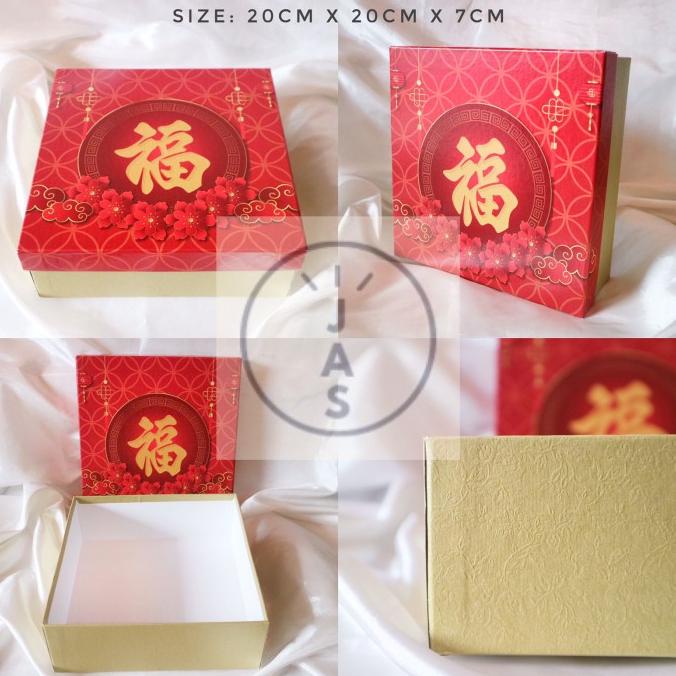

[COD] kotak kue 20x20x7 hardbox / handmade/edisi chinese new year imlek box [COD]