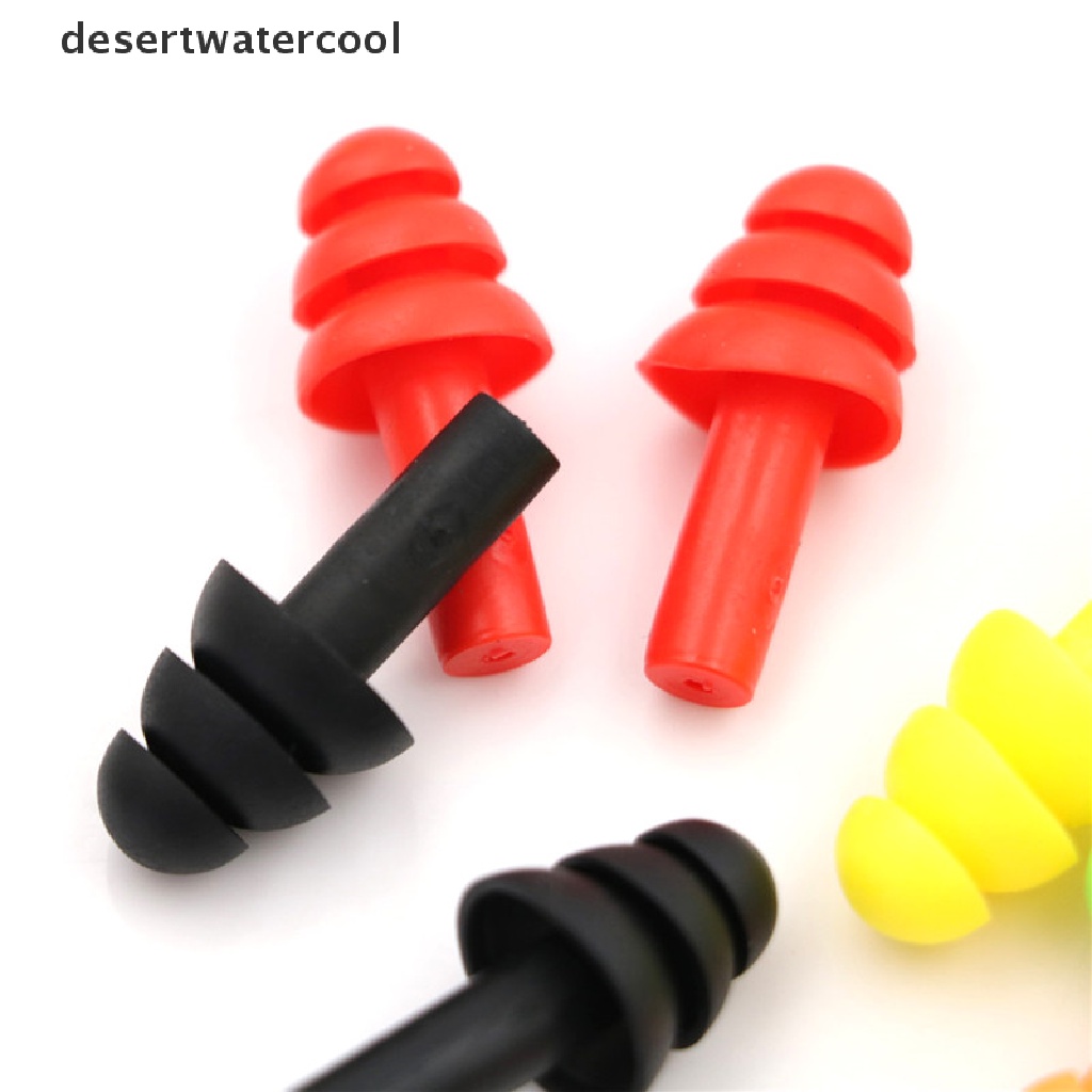 Deid 20Pcs Ear Plug Silikon Anti Bising Nyaman Untuk Belajar / Tidur