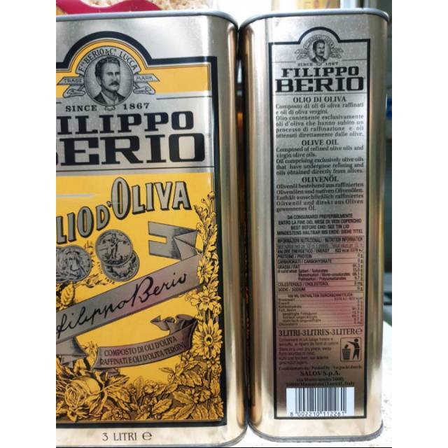 Minyak Olive Oil / Minyak Zaitun Filippo Berio 3 Liter