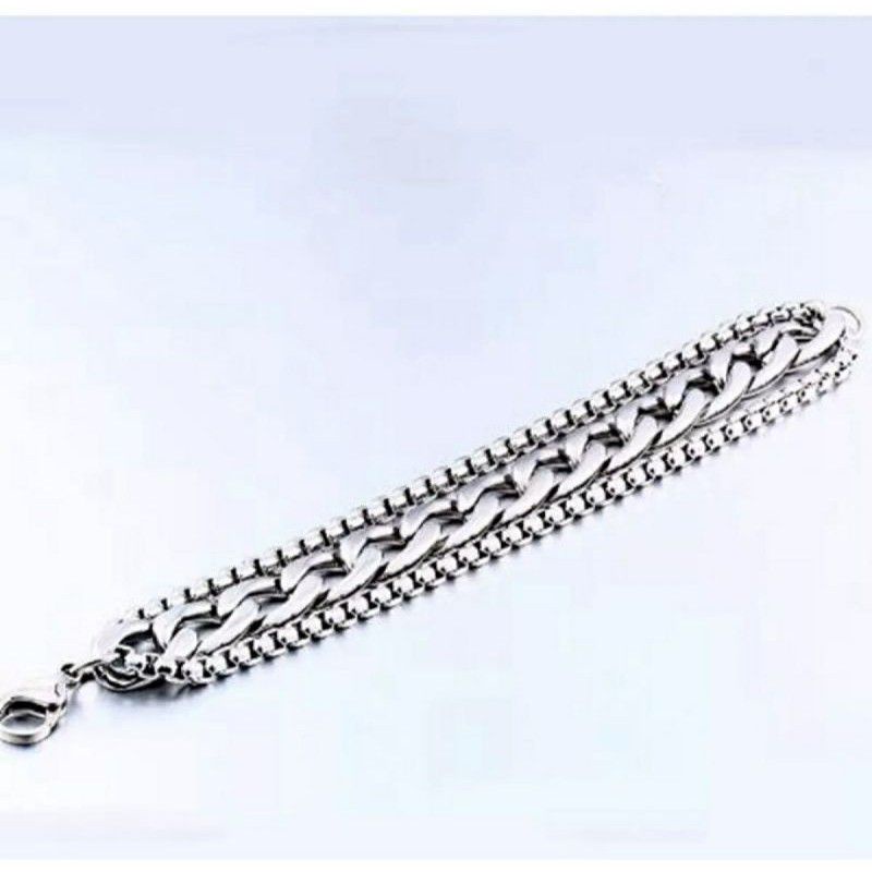 GELANG RANTAI BAJA TITANIUM STANLEES STELL PRIA WANITA KEREN UNIK TERLARIS ANTI KARAT-1