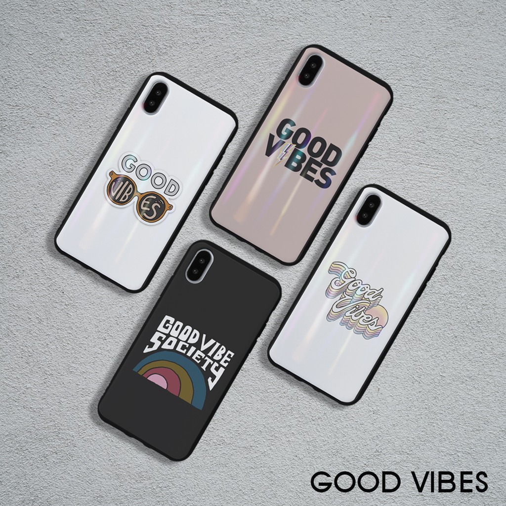 Good vibes Soft Case handphone for Samsung A80/A90/A31/A51/A71/S7/S8/S20 Ultra/A9 2018