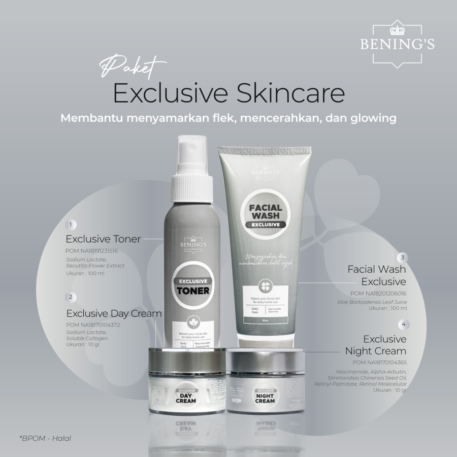 BENINGS SKINCARE by DR.OKY PRATAMA / PAKET EXCLUSIVE/FREE MINI GOLD/MARCHANDISE BENING'S-4