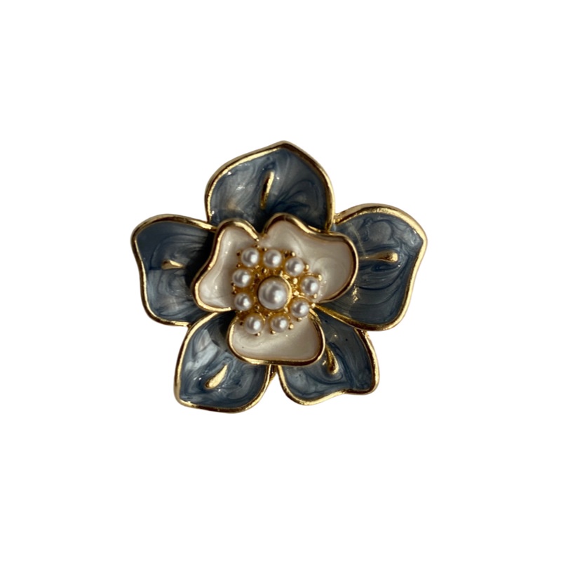 Anting Tusuk Desain Bunga Camellia Hias Mutiara Gaya Korea Simpel Untuk Wanita