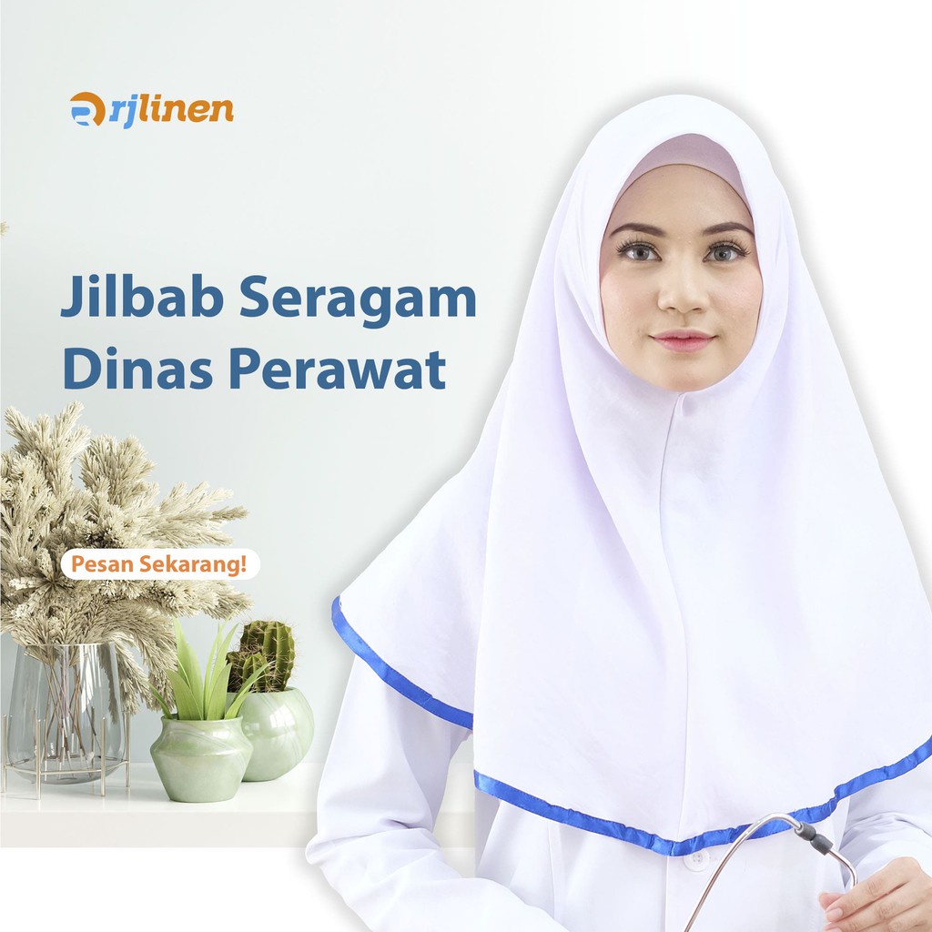 Jilbab Seragam Dinas Perawat / kerudung perawat hijab instant / Jilbab Perawat / Kerudung Perawat
