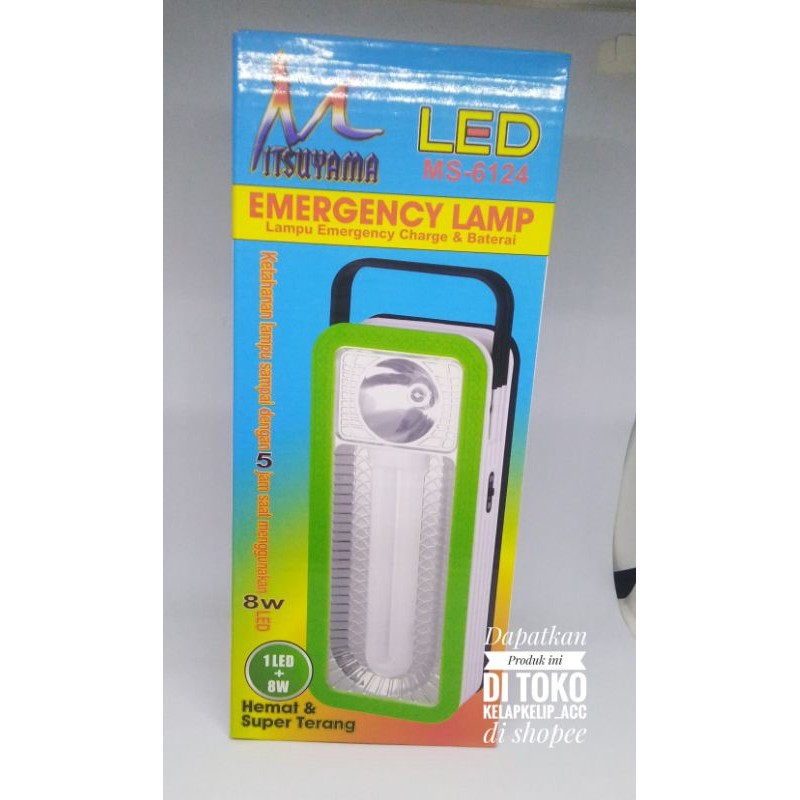 Lampu emergency + senter ms-6124