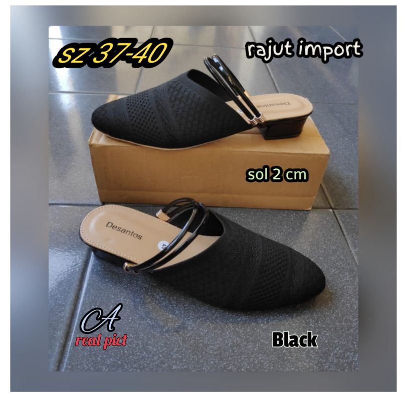Sepatu Hak Heels Perempuan Rajut DESANTOS