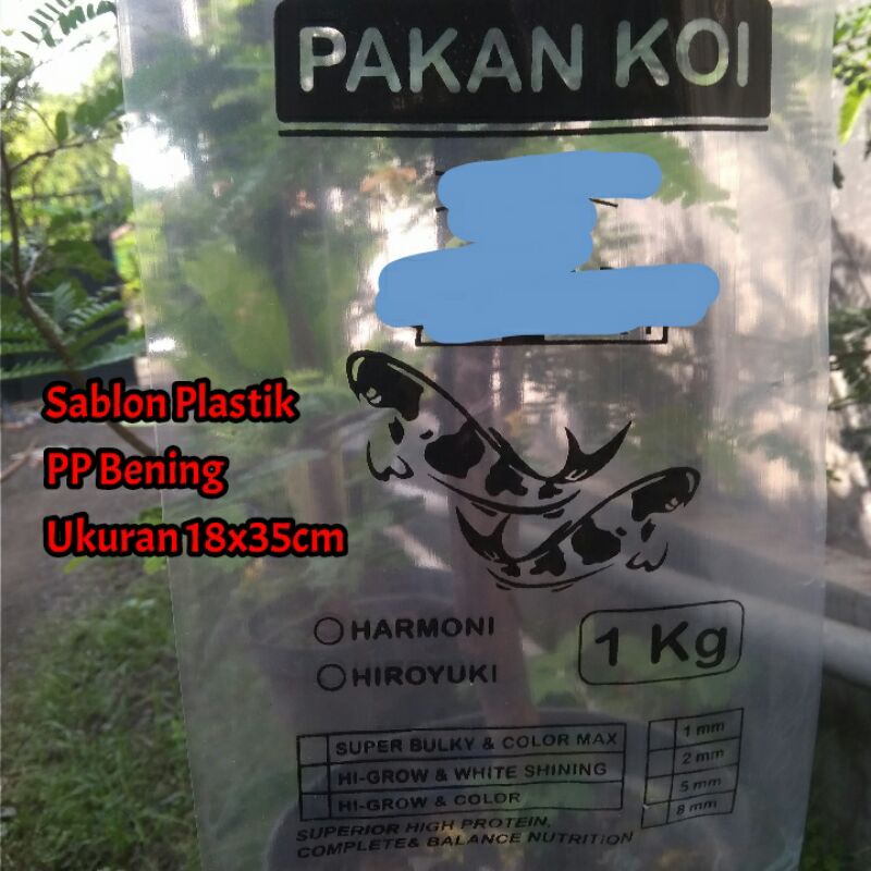 sablon plastik keripik pp bening tebal 15x30