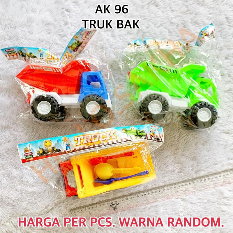 AK 96 - Mainan Mobil Truk Jomplang Pasir Dan Sekop Truck Dump + Sand Toys AK96