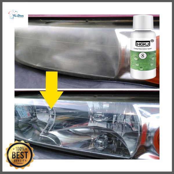 Cairan Pemutih Lampu Mobil Lens Restoration Headlight Brightener Repair 50ml HGKJ-8 Grab Medan