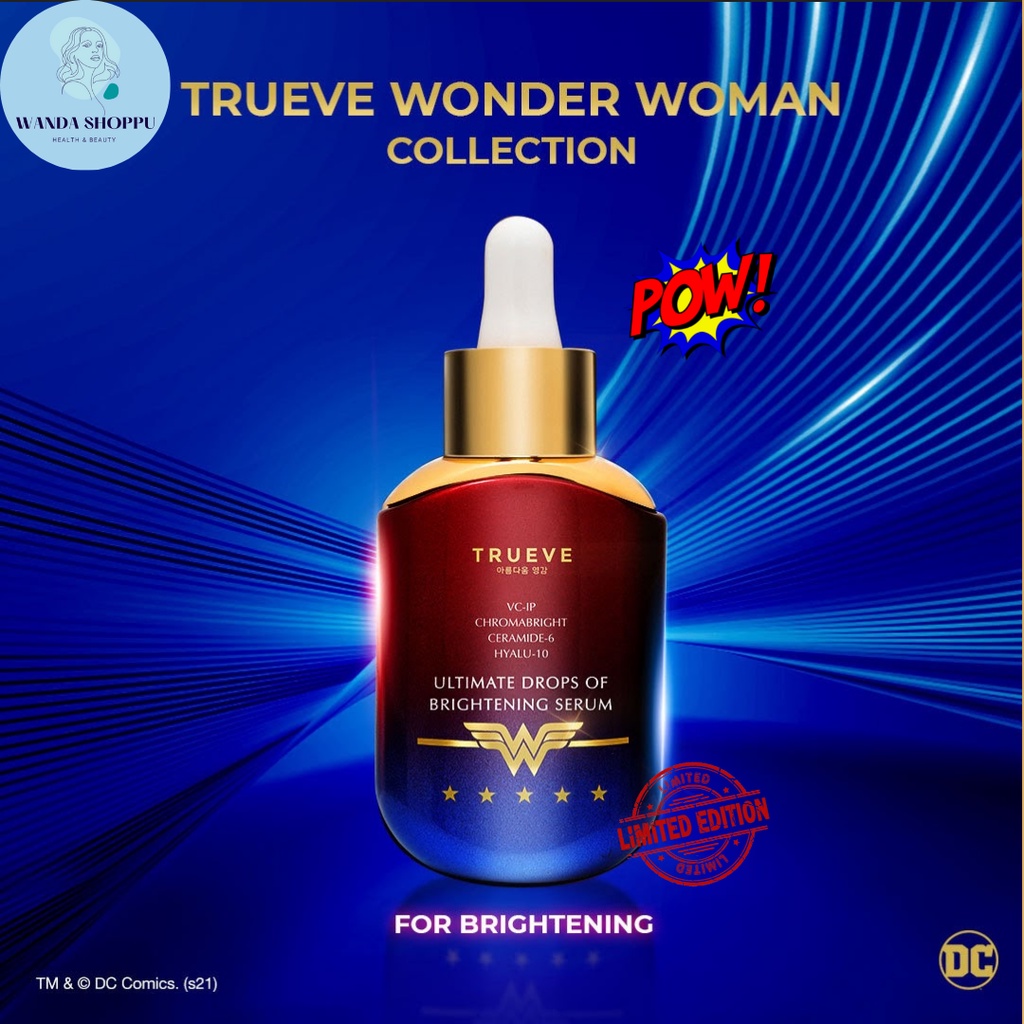 TRUEVE Wonder Woman Ultimate Drops of Brightening Serum.