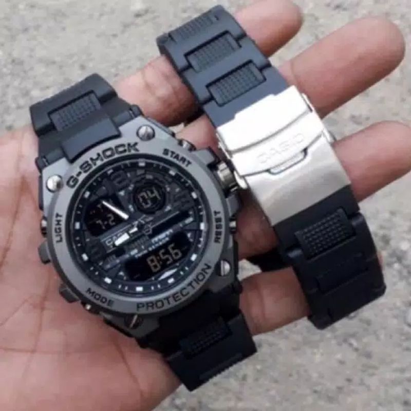 JAM TANGAN G SHOK RANTAI MIKA TEBARU DUAL TAEM_JAM TANGAN PRIA