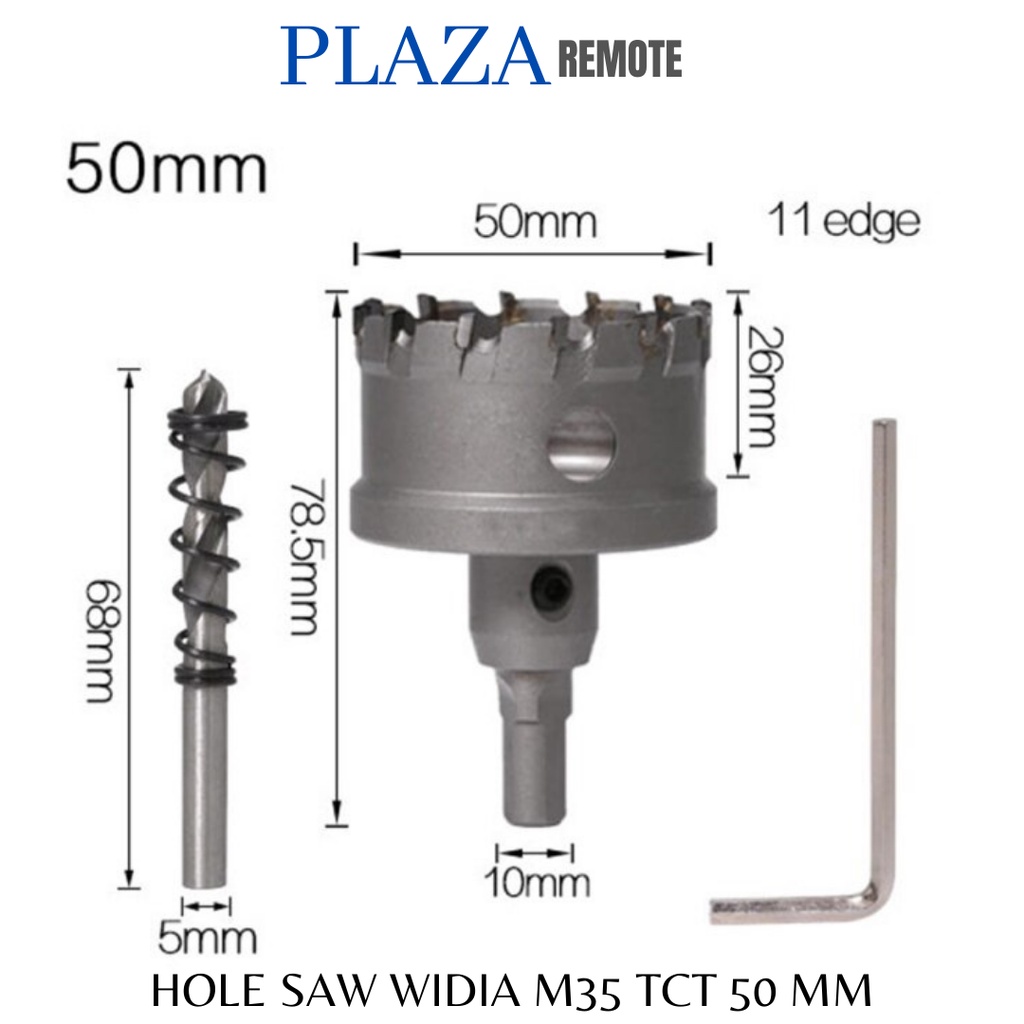 MATA BOR HOLE SAW TCT KARBIT M35 BESI  METAL CARBIDE WIDIA 50 MM