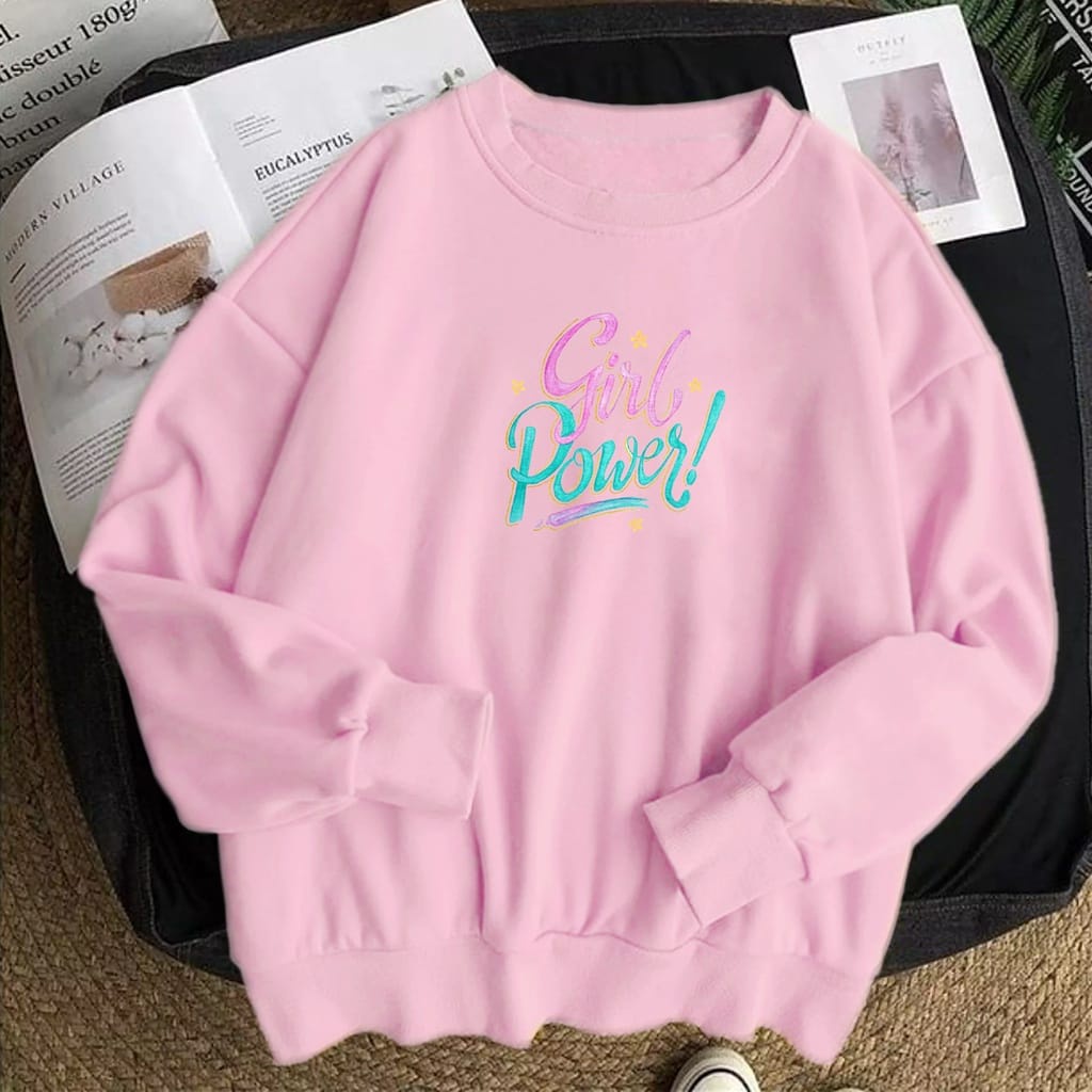 SOFT AND SMOOTH OF GIRL POWER SWEATER WANITA - ATASAN LEMBUT PREMIUM