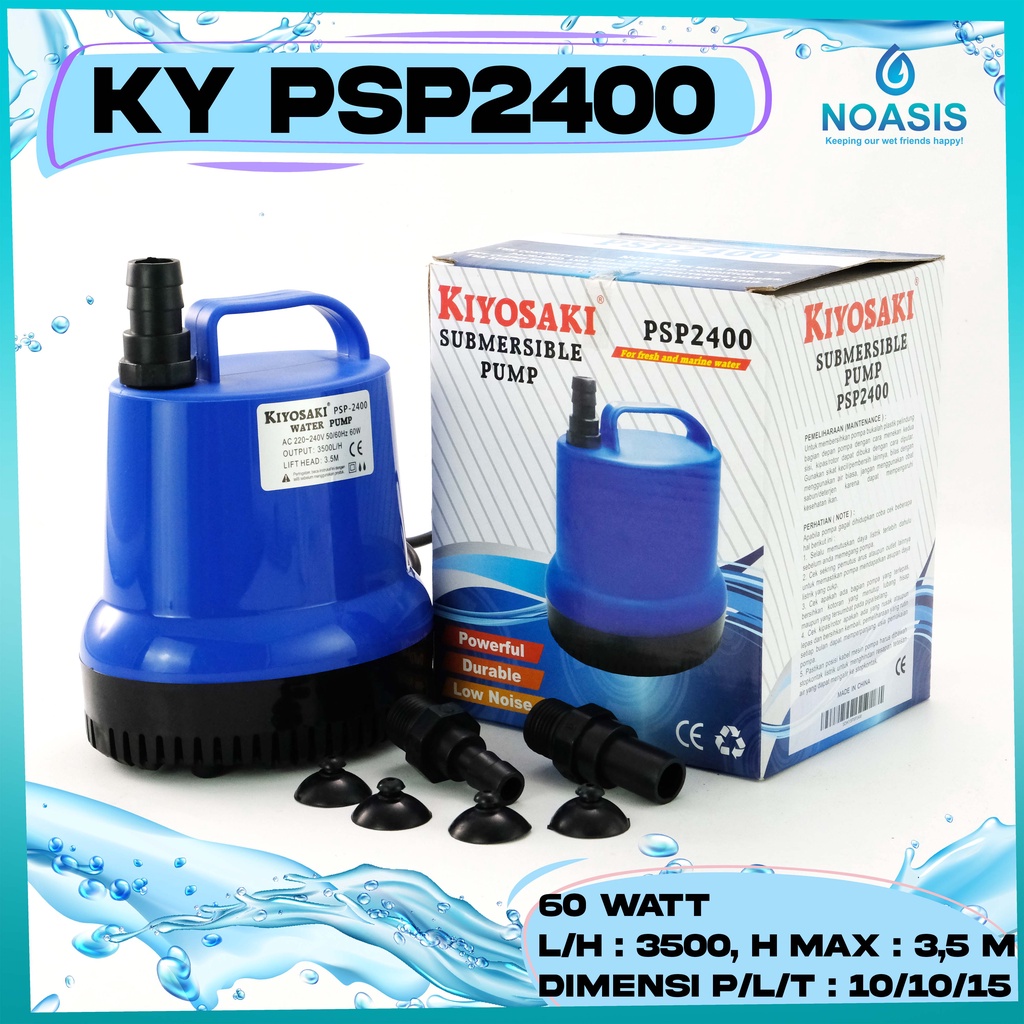 POMPA AIR CELUP POWER HEAD AQUARIUM KIYOSAKI PSP 2400 SUBMERSIBLE PUMP