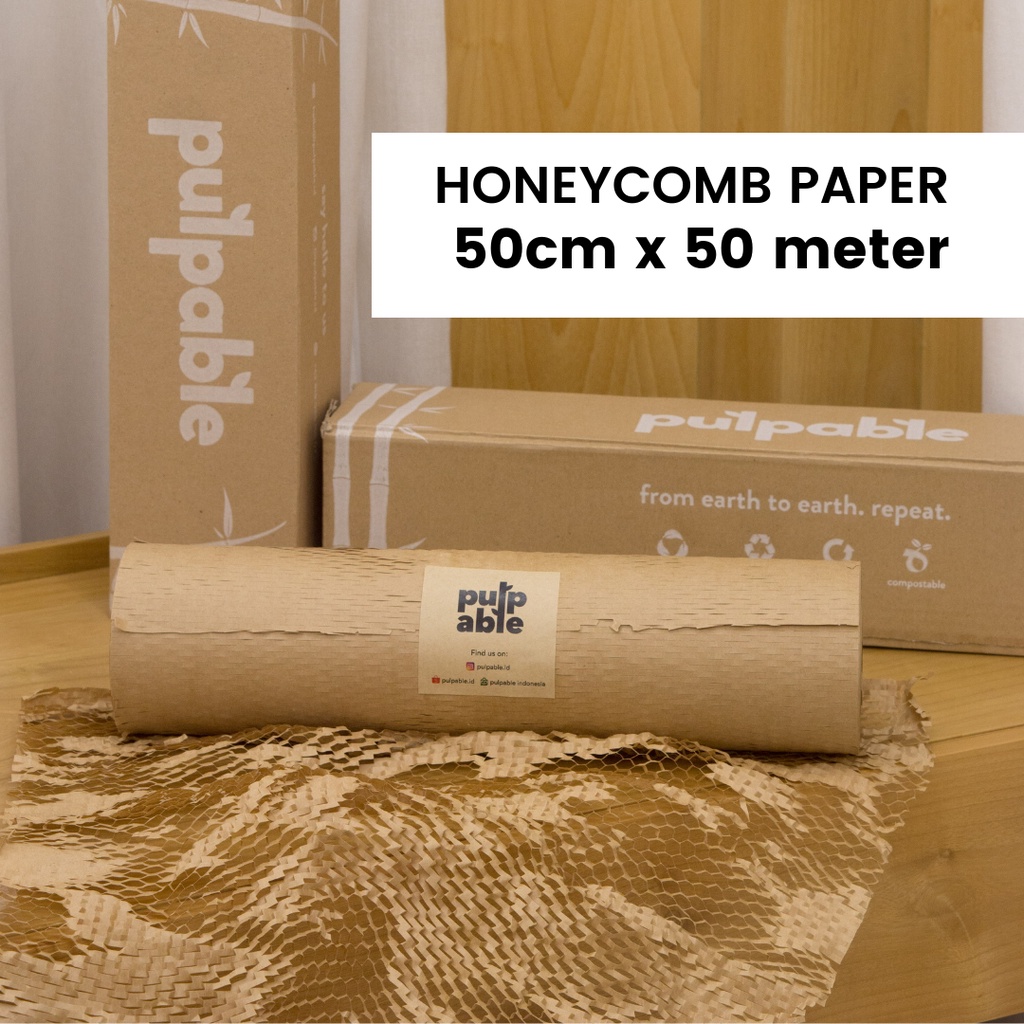 

50cm x 50m Honeycomb PaperWrap / Eco Friendly Bubble Wrap - Pulpable 50m