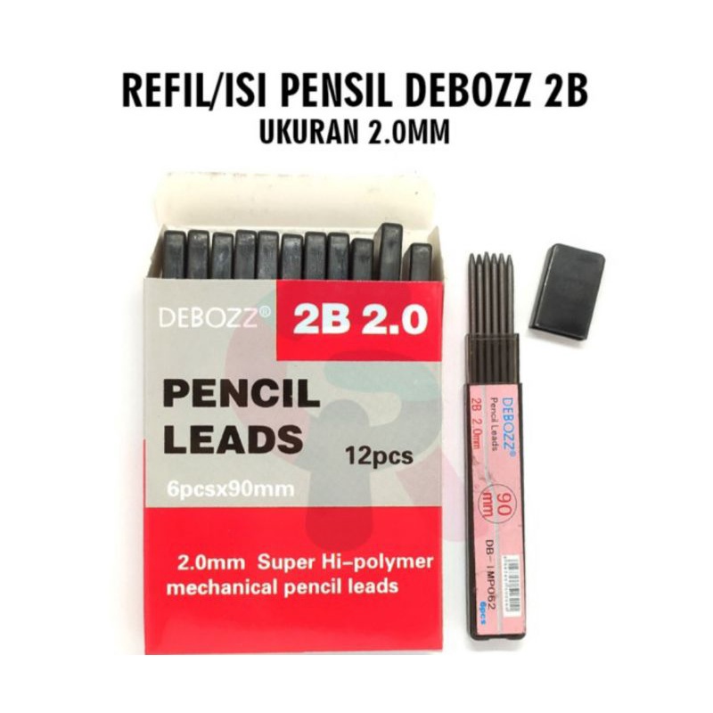 

Refill pencil/Isi pencil mekanik 2.mm / isi pencil 2B