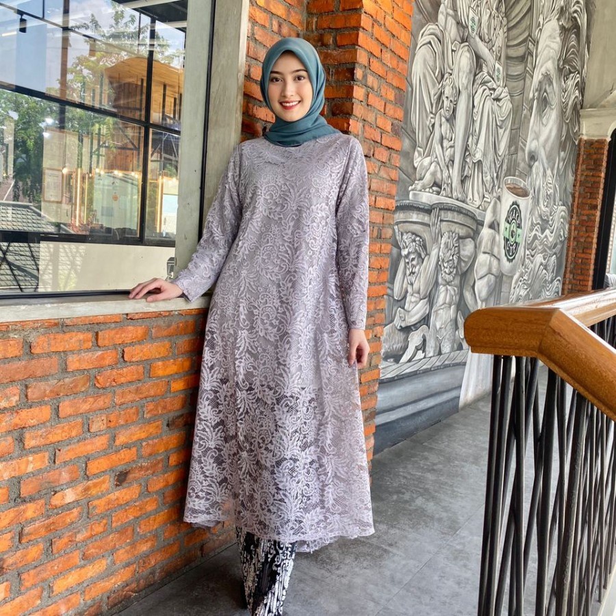 (DIJAMIN REALPICT) ATASAN KEBAYA BRUKAT TUNIK JUMBO/BROKAT MODERN/KEBAYA MUSLIM/KEBAYA KONDANGAN/KEB