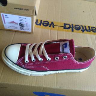  Sepatu  Ventela  back to 70 s LOW Maroon Shopee  Indonesia