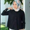 TBI Style Fashion Kemeja Comfy Kancing Polos Kerah Dian Baju Atasan Wanita Kemeja Lengan Panjang