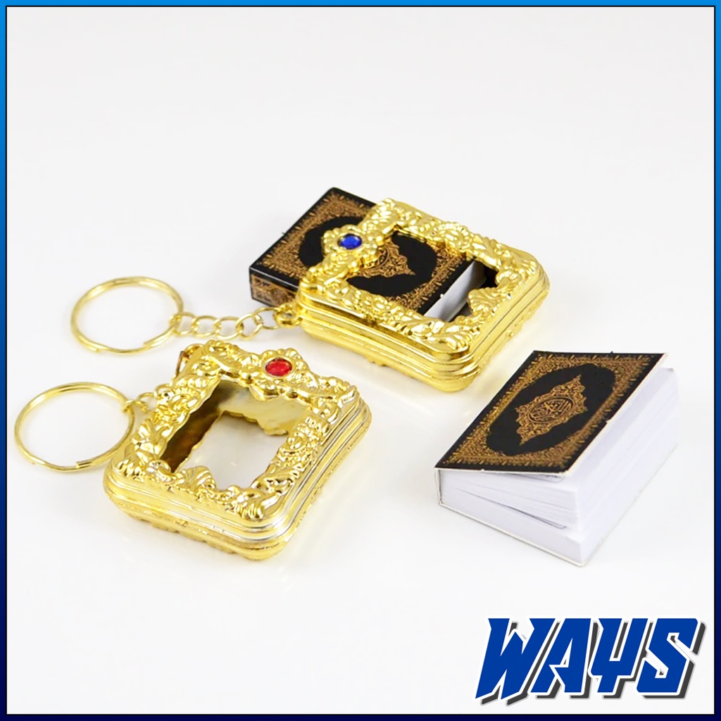 G015 | Gantungan Kunci Ganci 3D Bentuk Alquran / Mini Quran Keychain