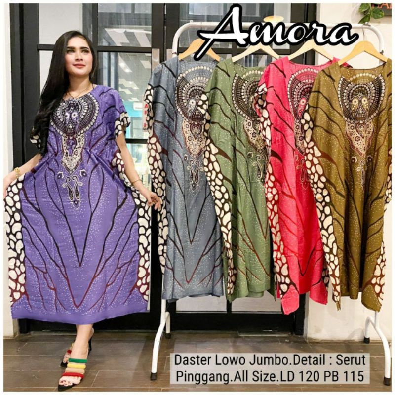 DASTER LOWO JUMBO SANTUNG HALUS DASTER KELELAWAR JUMBO BATIK DASTER JUMBO MACAN TULIPS TULIP HITAM P