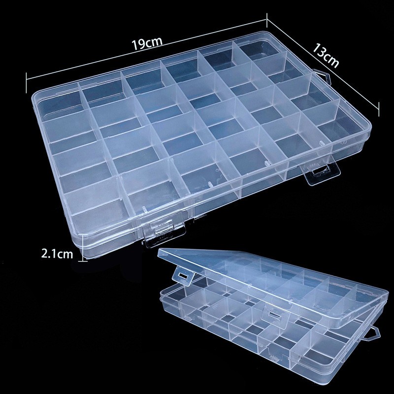 Handmade DIY Multi-cell Jewelry Storage Boxes / Transparent Plastic Jewelry Storage Box / Mini Foldable Sundries Storage Basket for Beads, Earrings and Necklaces