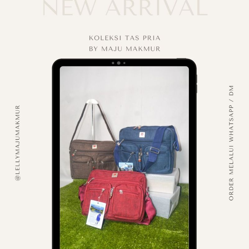 Tas Polo Interclub coklat | Tas Selempang Pria polo parasit terbaru