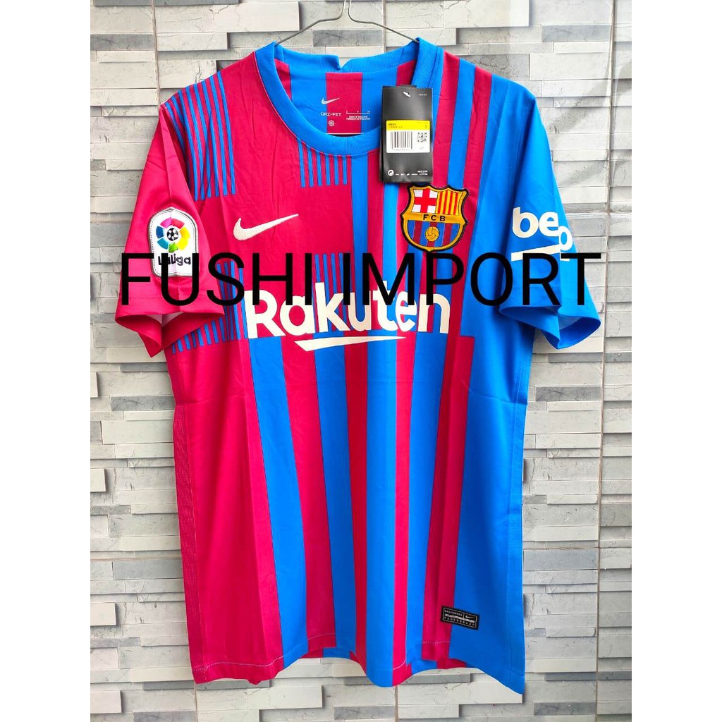 HQ JERSEY BOLA BARCA HOME FULL PATCH LALIGA 2021-2022 GO HIGH QUALITY