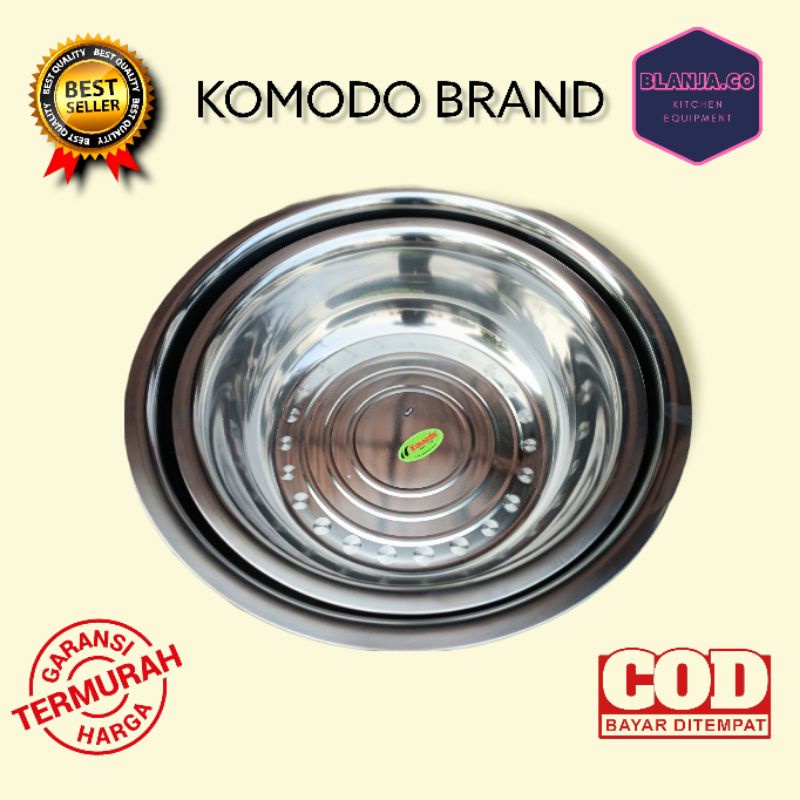 BASKOM KOMODO STAINLES 60, 70 CM / BASKOM BESAR / BASKOM JUMBO / WASKOM STENLIS